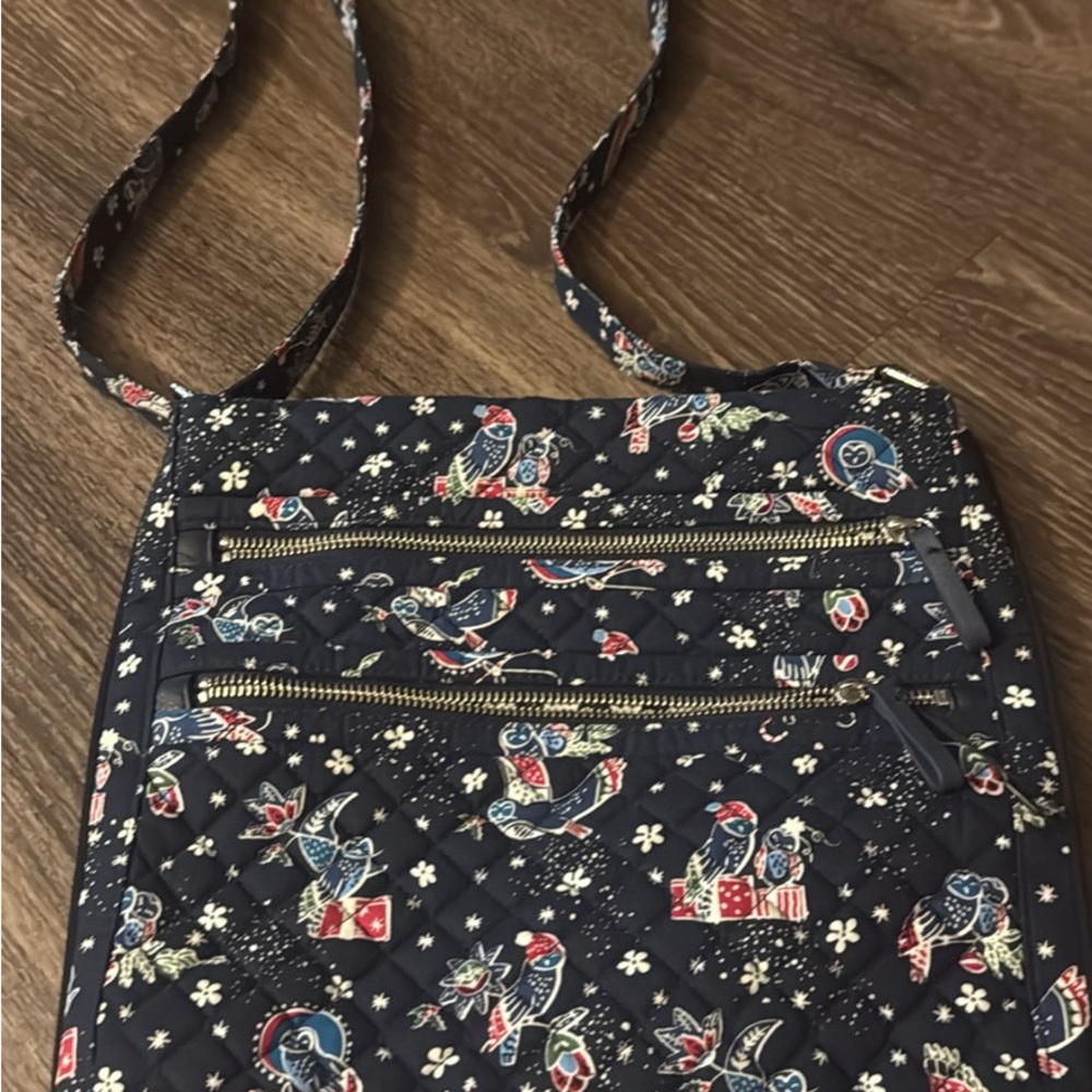 Vera Bradley Navy Owl Print Crossbody Bag